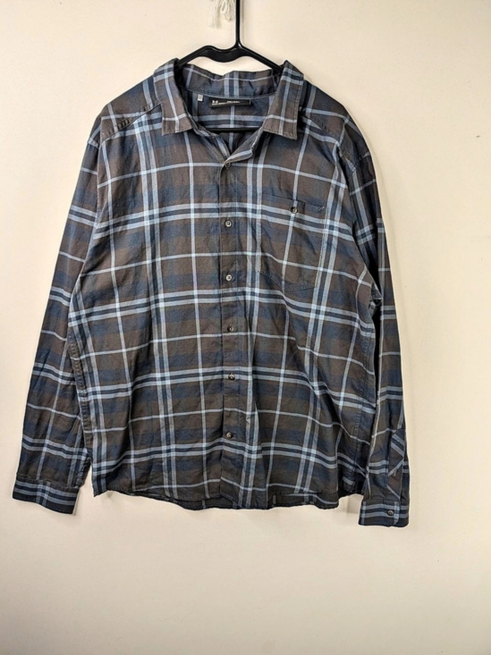 Under Armour Men's Plaid Button Down Shirt Size XXL